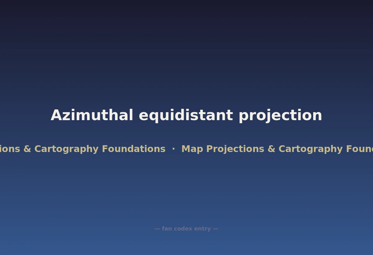 Azimuthal equidistant projection