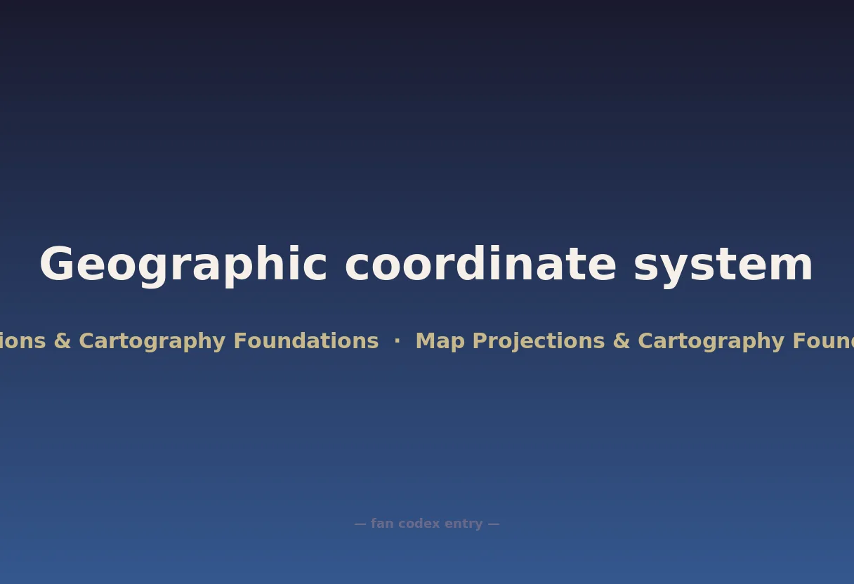 Geographic coordinate system